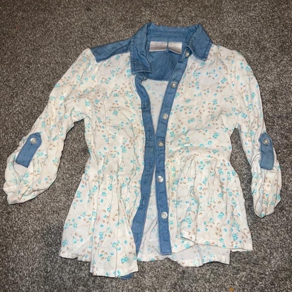 Floral blouse button down